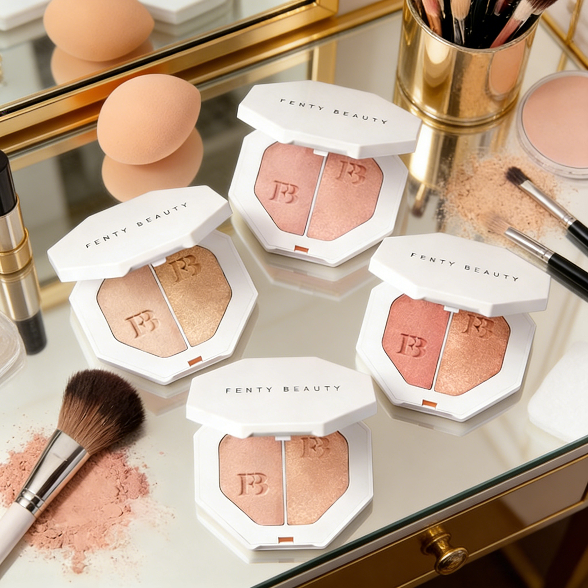 Fenty Beauty Makeup Highlighter - Fashion Fenty Beauty Two Color Powder