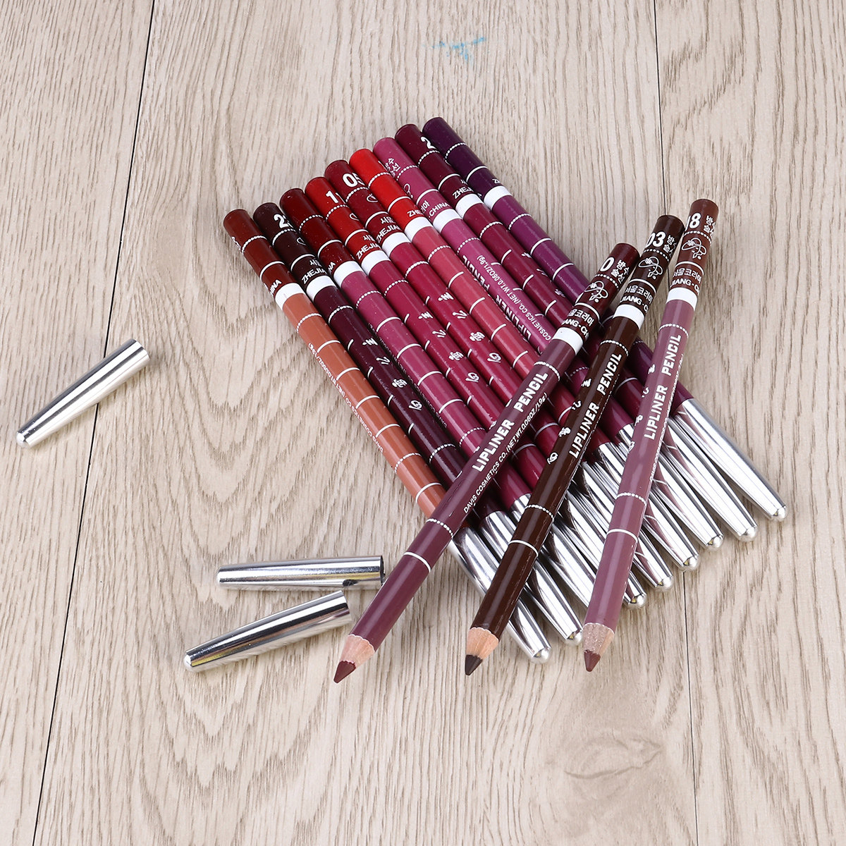 Beauty Makeup Studio - 12pcs Lip Liner Pencils Set Waterproof
