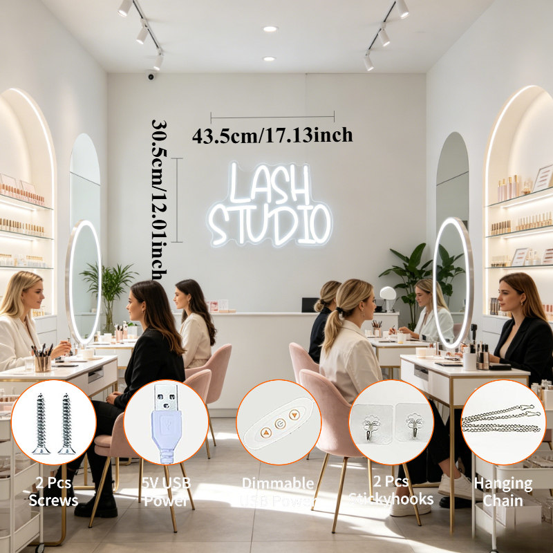 Lash Studio Neon Sign LED Vani - Beauty Makeup Studio review and price