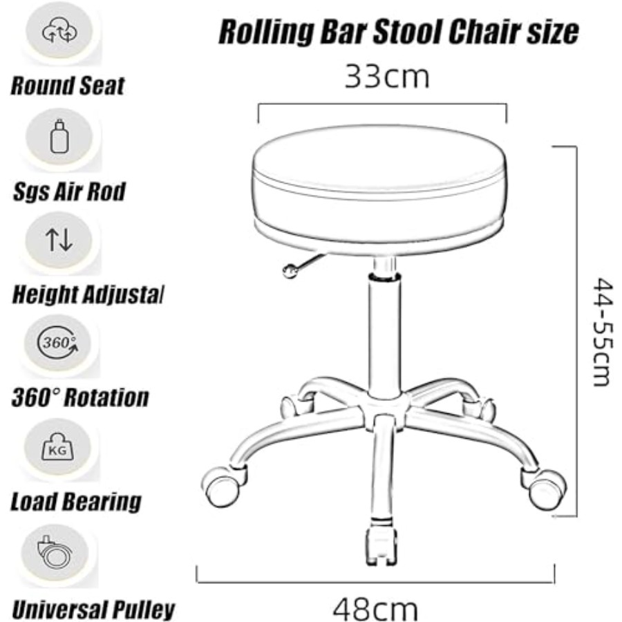 Round Swivel Stool, Modern Bea - Beauty Lab Makeup review and price