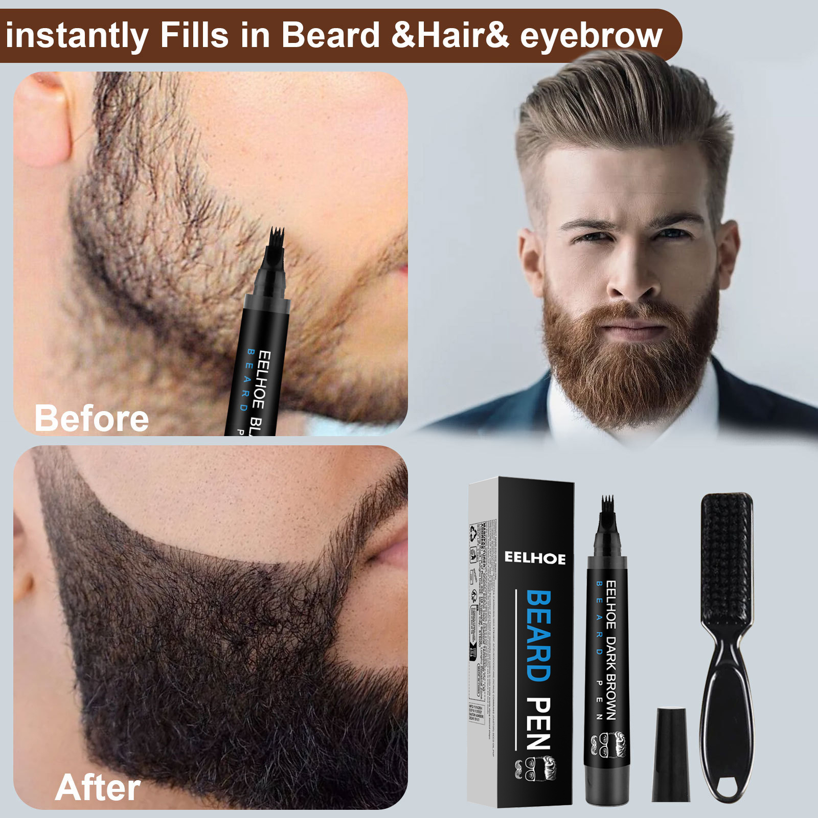 Beard Fillering Pen Kit Thicke - Beauty Makeup & D Anime Studio Vega Baja review and price