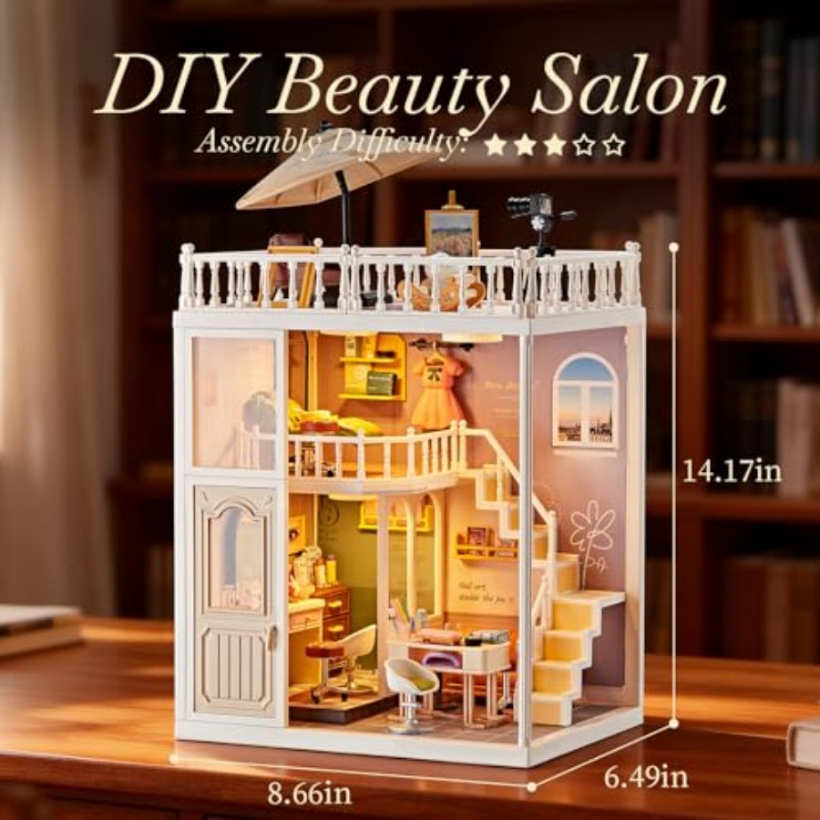 DIY Miniature House Kit Beauty - Beauty Makeup Studio review and price
