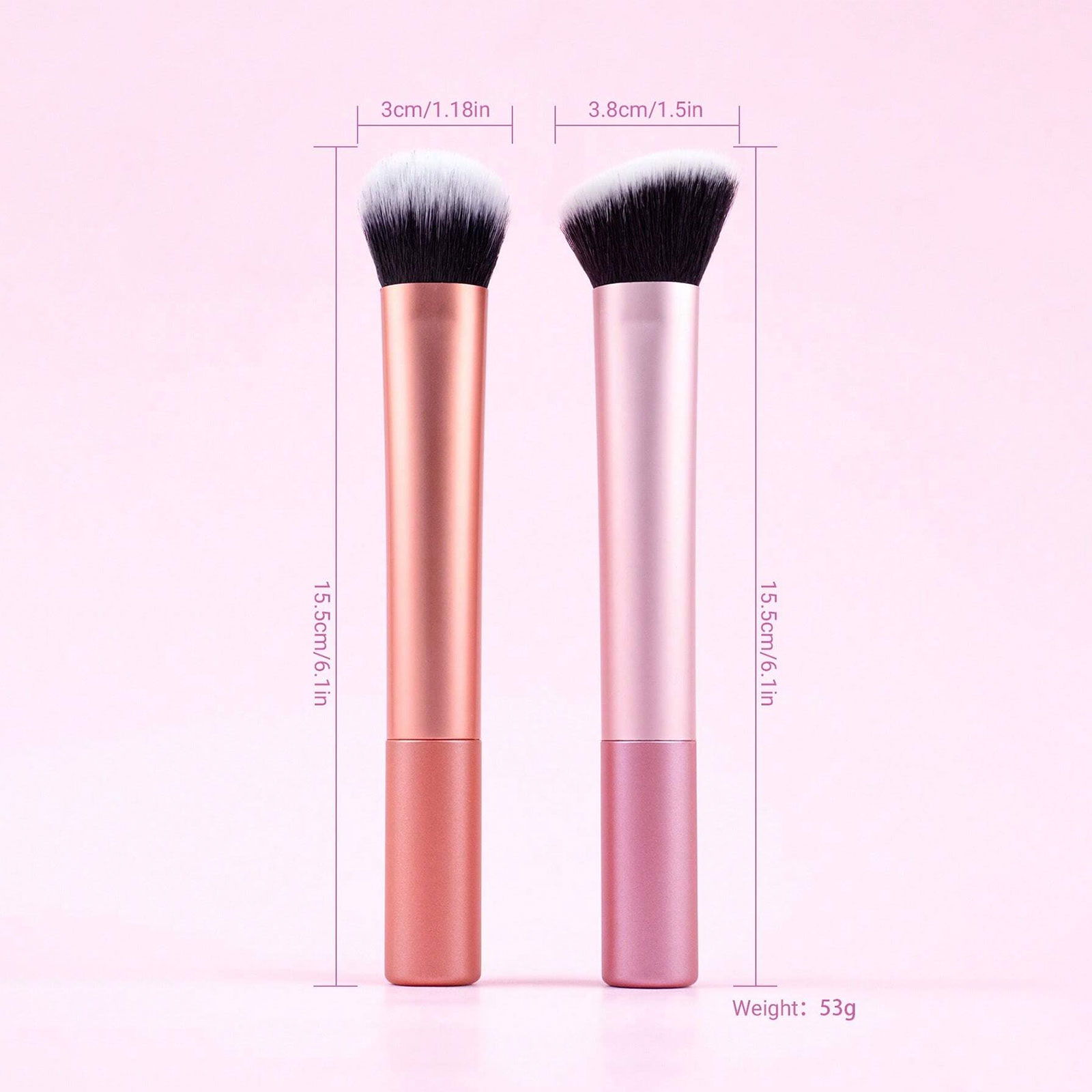 2pcs Blush Brush & Contour Bru - Beauty Makeup Studio review and price