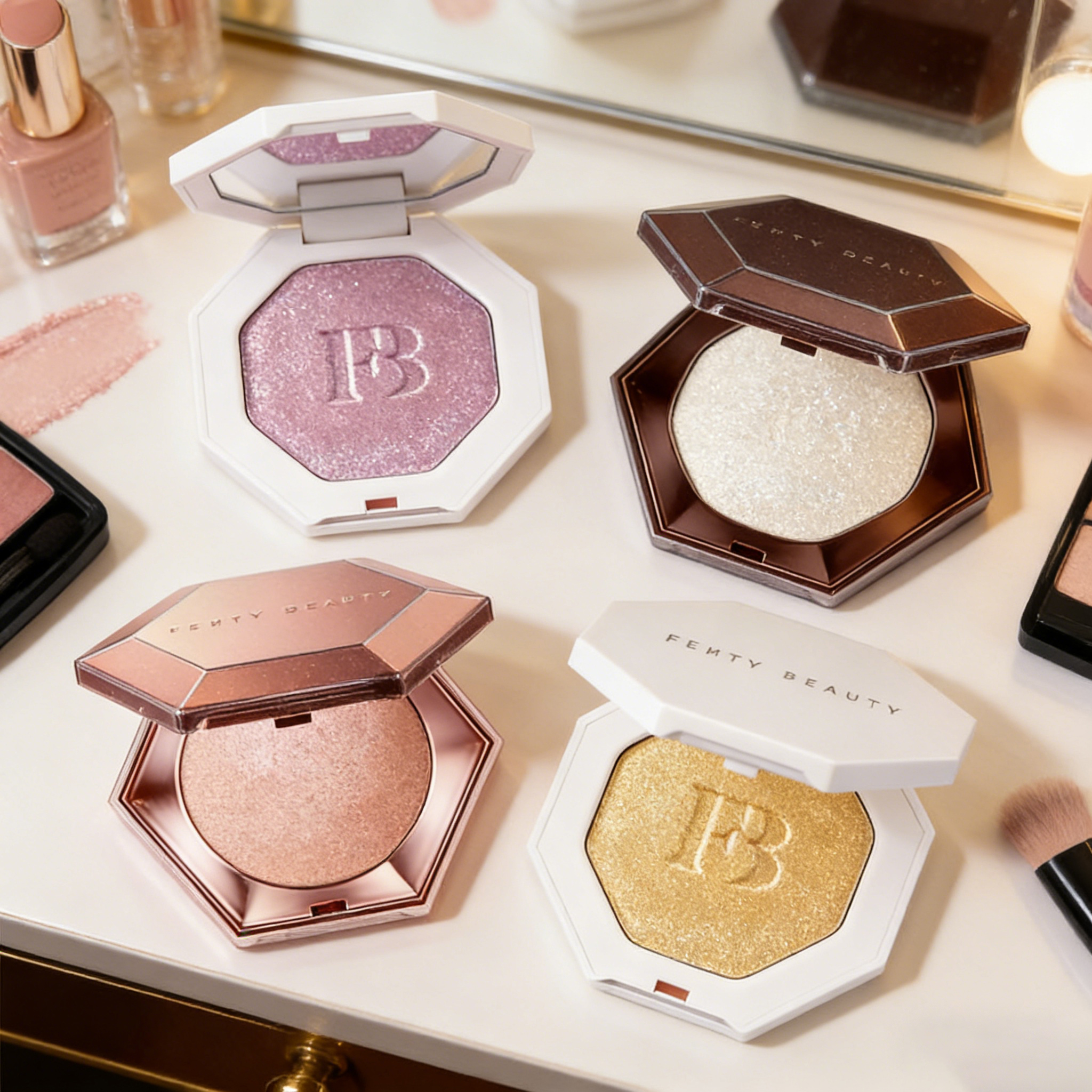 New Fenty Beauty Loose Powder  - Fenty Beauty Makeup Highlighter review and price